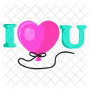 Heart Balloon Helium Balloon Party Decor Icon