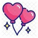 Heart Balloon Valentine Love Icon