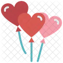 Heart Balloon Decoration Icon