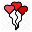 Heart Balloon Party Balloon Valentine Balloon Icon