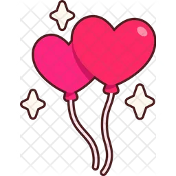 Heart Balloon Two  Icon