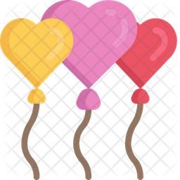 Heart Balloons Icon Of Flat Style Available In Svg Png Eps Ai Icon Fonts