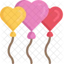 Heart Balloons In Love February Icon