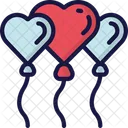 Heart Balloons In Love February Icon