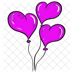 Heart Balloons  Icon