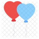 Heart Balloons Party Balloons Valentine Balloons Icon
