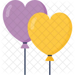 Heart Balloons  Icon