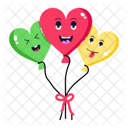 Heart Balloons  Icon