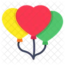 Heart Balloons Gasbags Helium Balloons Icon