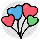 Heart Balloons Gasbags Helium Balloons Icon