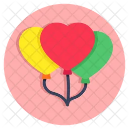 Heart balloons  Icon