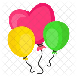 Heart balloons  Icon