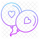 Heart Balloons Love Icon