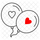 Heart Balloons Love Icon