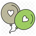 Heart Balloons Love Icon