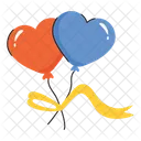 Pink Heart Balloon Icon