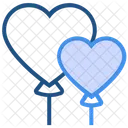 Heart Valentines Day Balloons Icon