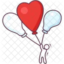 Heart Balloons Love Balloons Wedding Celebration Icon