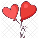Heart Balloons Love Balloons Wedding Celebration Icon