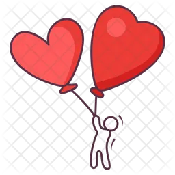 Heart Balloons  Icon