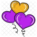 Heart Balloons Love Balloons Wedding Celebration Icon