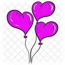 Heart Balloon Balloons Decorative Balloons Icon