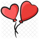 Balloon Heart Balloons Party Decoration Icon