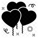Heart Balloons Decorative Balloons Bunch Of Balloons Icon