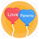 Heart Balloons Parents Day Balloons Balloons Icon