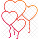 Heart Balloons Icon