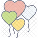 Heart Balloons Icon