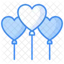 Heart balloons  Icon