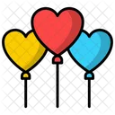 Heart balloons  Icon
