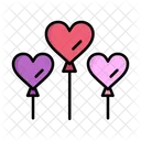Heart Balloons  Icon