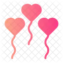 Heart Balloons  Icon