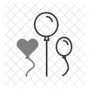 Heart Balloons Decorative Balloons Balloons Icon