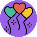Heart Balloons  Icon
