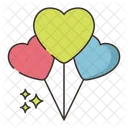 Heart Balloons Love Balloons Celebration Icon