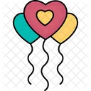 Heart balloons  Icon