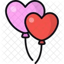 Balloons Heart Love Icon