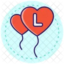 Heart Balloons Icon