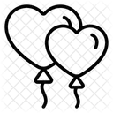 Heart Balloons Love Icon