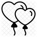 Heart Balloons Love Icon