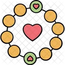 Heart Beads Bangle Icon