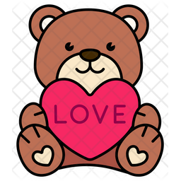 Heart Bear Icon - Download in Sticker Style