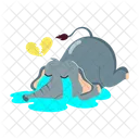 Elephant Stickers Elephant Cartoon Funny Elephant Icon
