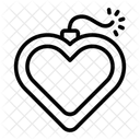 Heart Bomb Blast Icon