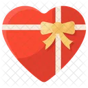 Wrapped Gift Heart Box Gift Pack Icon