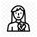 Heart Broken Girt Heart Girl Icon