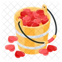 Heart Bucket Love Bucket Valentine Bucket Icon